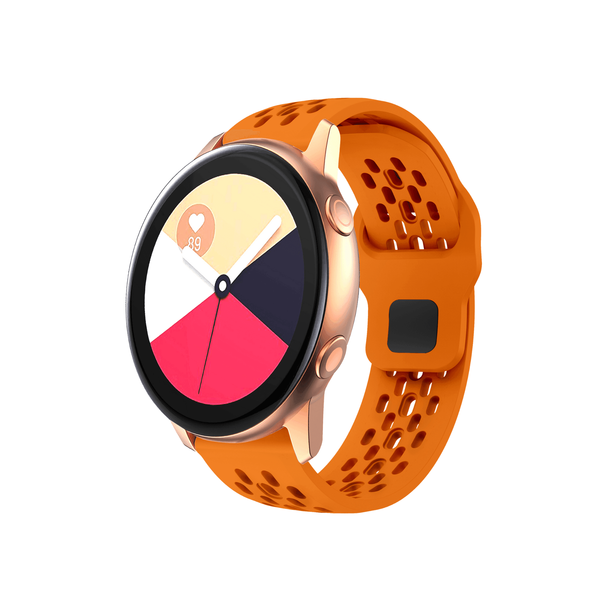 Running Air Silikonarmband in Orange – auffälliges, sportliches Design für 20 mm Smartwatches